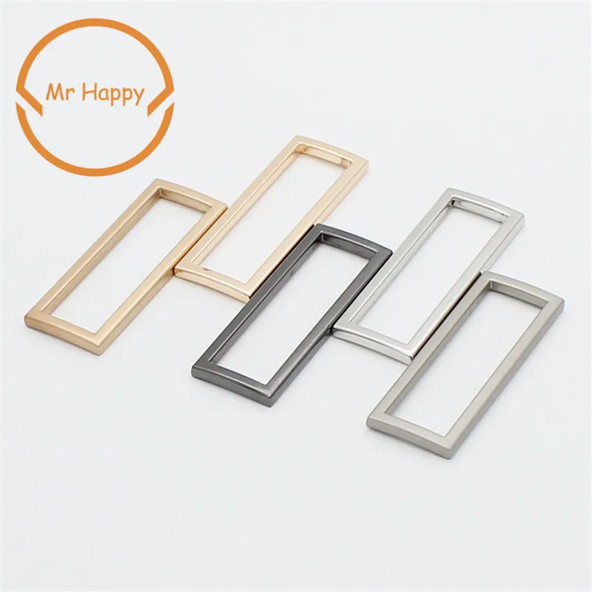 10pcs/lot rectangle silver gold gunblack connection ring  alloy metal For Backpack Strap Shoes Dog Collar DIY Accessories