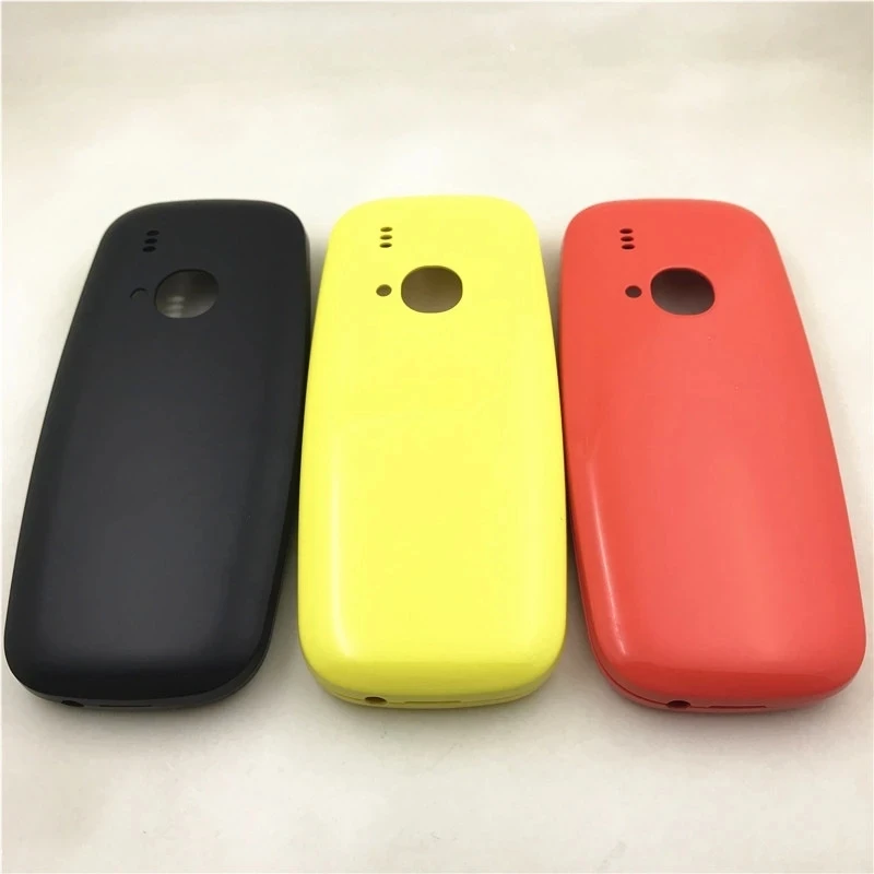 New Full Housing For Nokia 3310 (2G Version) Face Frame + Battery Door Back Cover Housing With English Keyboard