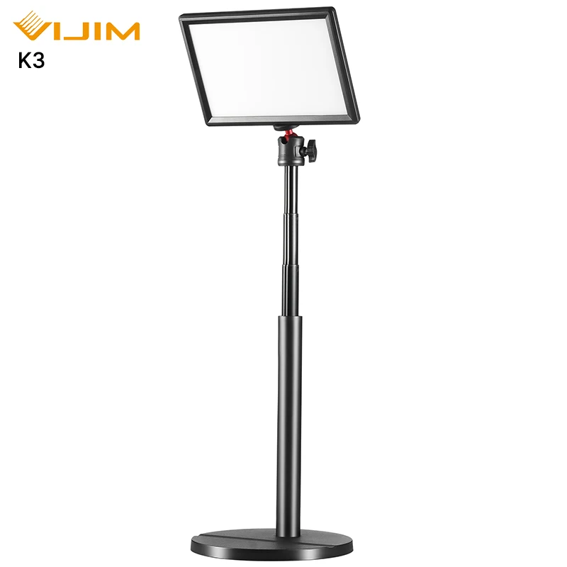 VIJIM K3 LED Video Light Panel US Plug 3200k-5600k Photography Studio Light for Youtube Live Streaming Video Conference Light