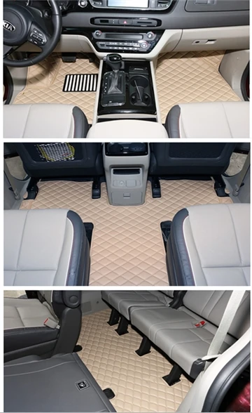 Good quality! Custom special car floor mats + trunk mat for KIA Carnival 7 8 seats 2020-2015 waterproof carpets,Free shipping