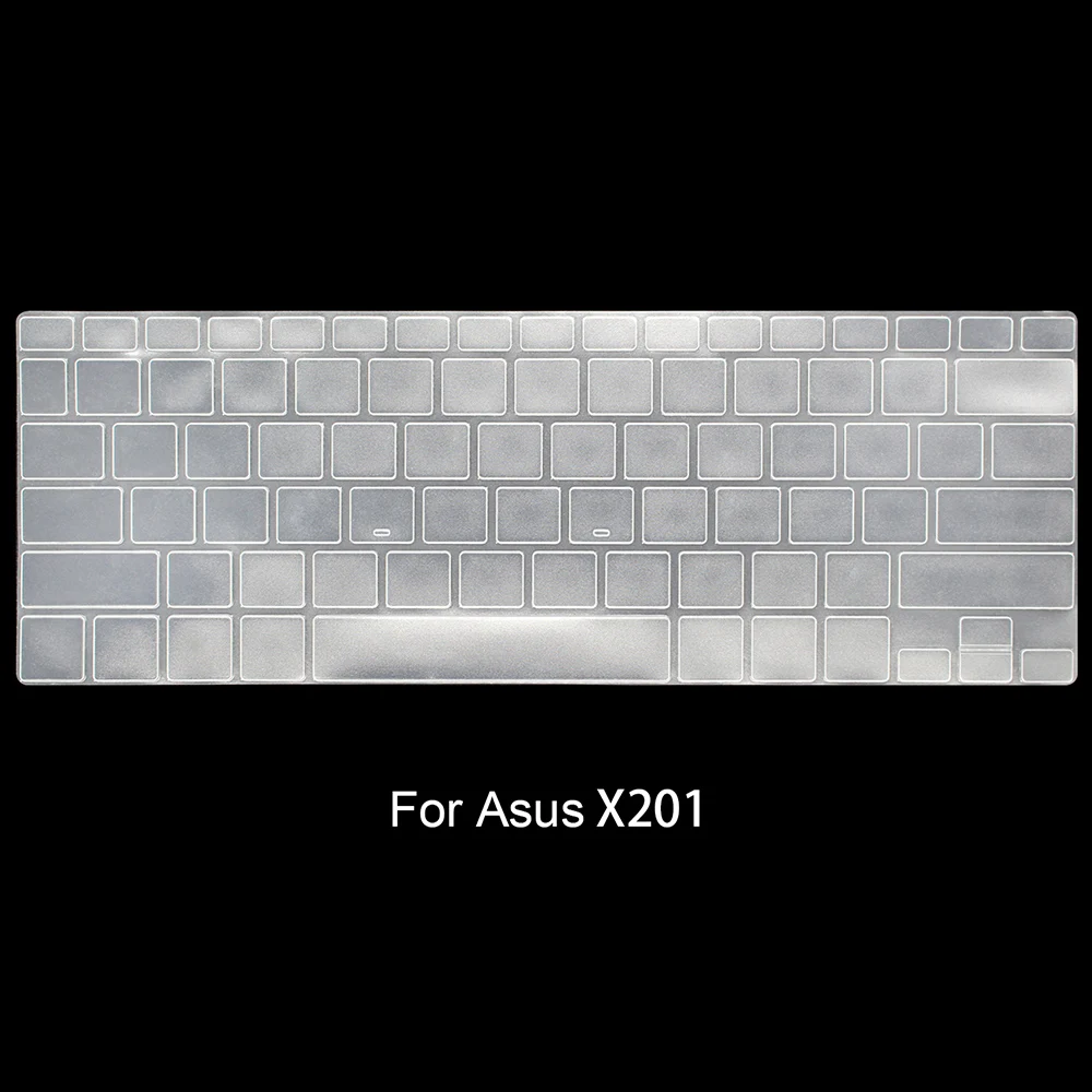 HRH 50pcs Transparent Clear Unltra-thin Custom TPU Keyboard Cover Skin Keyboard Dust Cover Protector for asus X201 E203