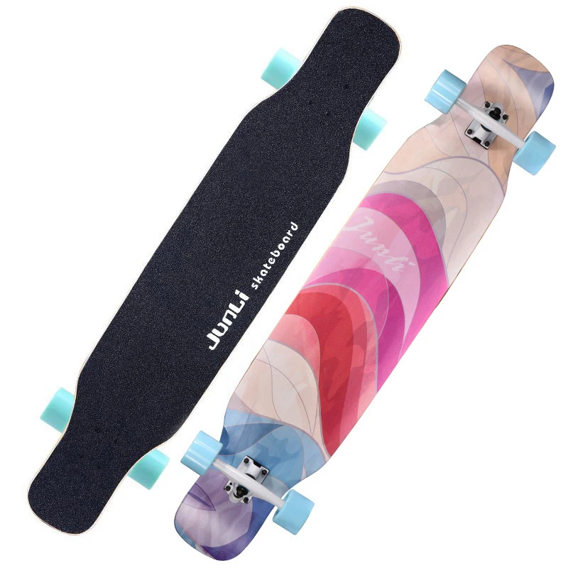 Skateboard Long Board for Adult Girls Boys Beginner 118cm/46