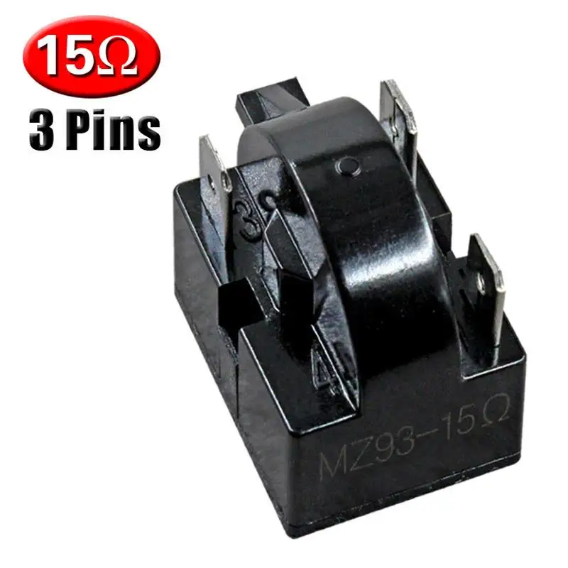 1pc  3pin 15 Euro universal refrigerator PTC starter, refrigerator compressor overheat protector, capacitor overload relay