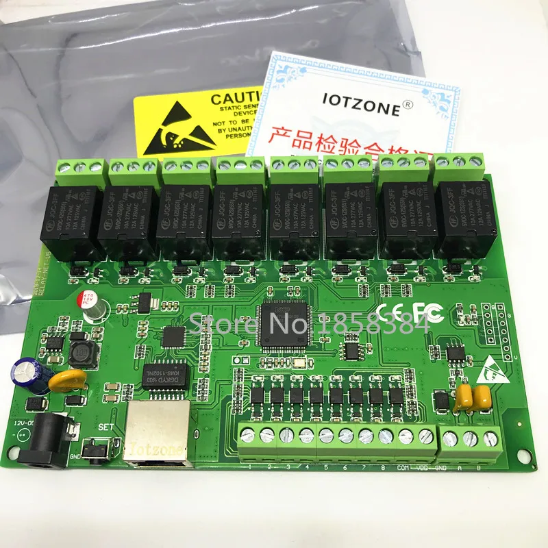 

8 Channel Relay Network IP Relay Web Relay Dual Control Ethernet RJ45 interface
