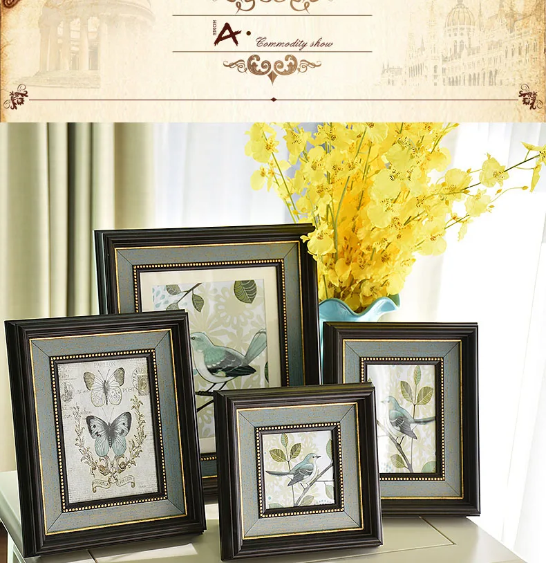 ヴィンテージフォトフレーム,6/7/10インチ,机の装飾,アンティークの