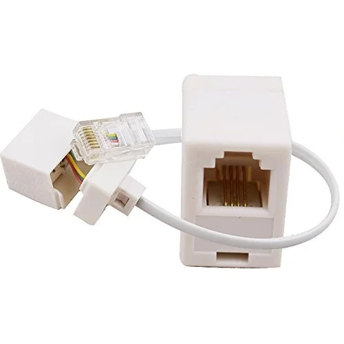 2 socket 8P4C / RJ45 male RJ11 6P4C to female M / F Adapter telephone Ethernet