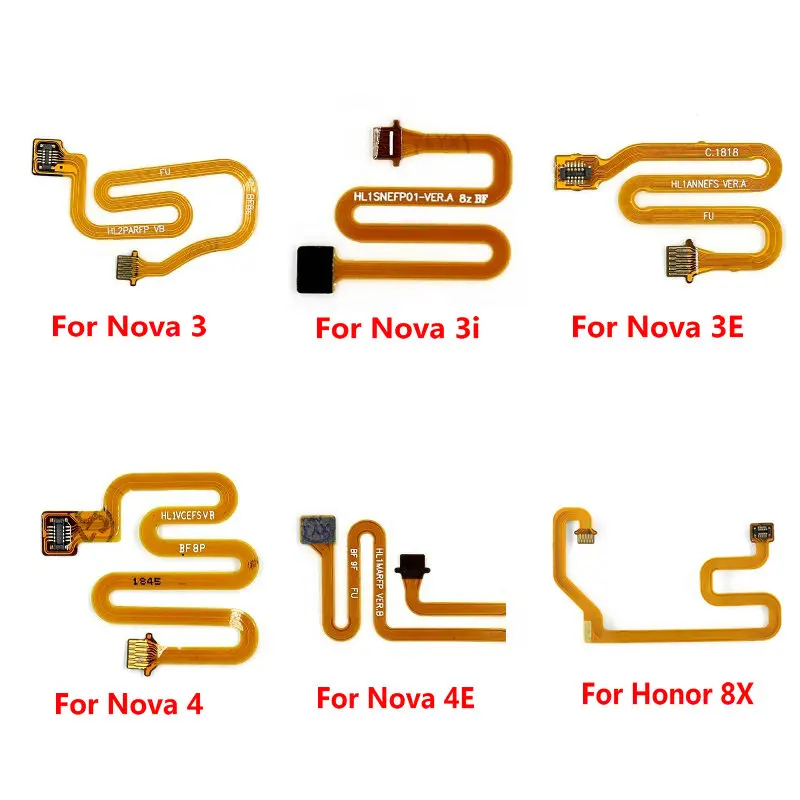 

Home Button Fingerprint Touch Id Sensor Connector Flex Cable For Huawei Nova 3 3i 4 4E 5 5i Pro P10 P20 P30 Lite