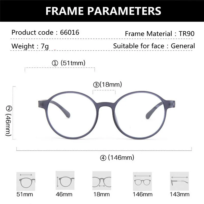 TR90 Anti Blue Light Reading Glasses Women Men Retro Round Eye Glasses Frames Hyperopia Presbyopia Eyewear +1+1.5+2+2.5+3.0 +6.0