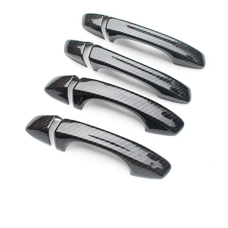 For Seat Leon MK3 2013 2014 2015 2016 2017 2018 2019 Carbon Fiber Chrome Car Side Door Handle Cover Trim Sticker Accessories