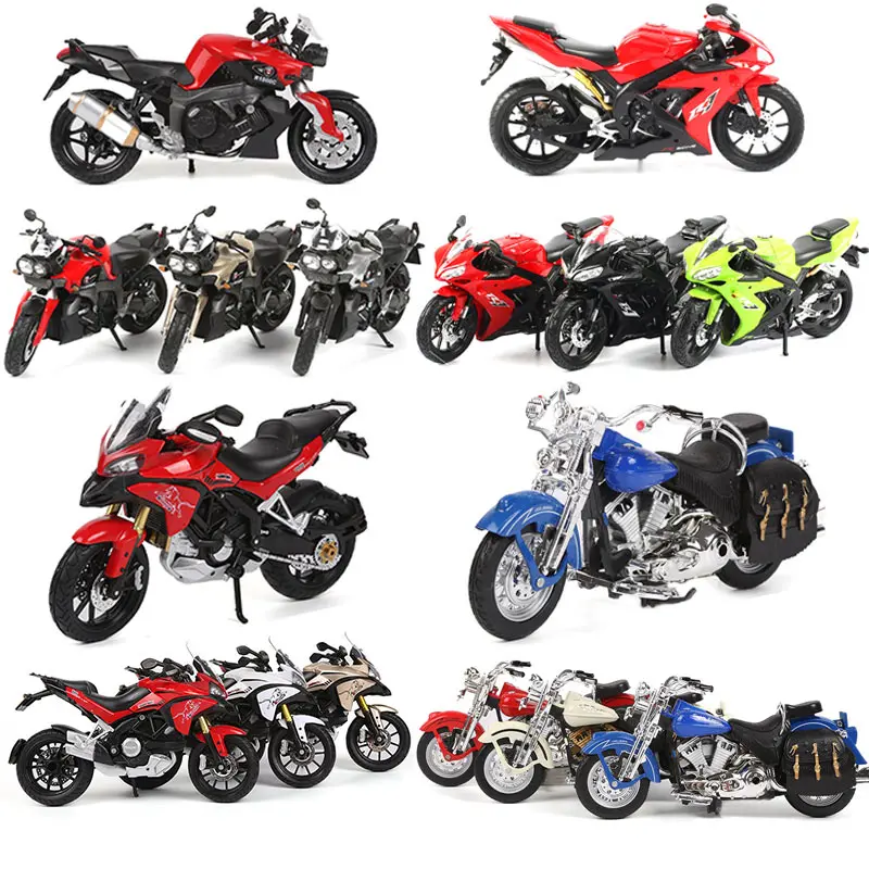 1:12 Yamaha R1 BMW HTM Dukodi Model Simulation Alloy Motorcycle Kids Toys Ornaments Gift Collection Halloween Christmas