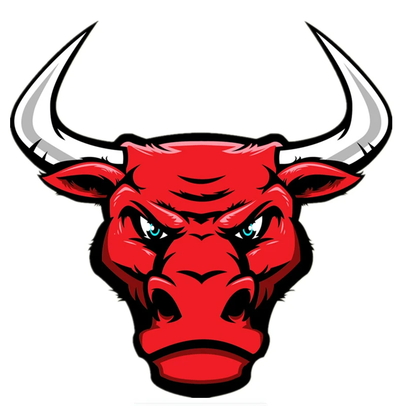 

Car Sticker Bull Head Red Color Animal Funny Colorful Automobiles Motorcycles Exterior Accessories PVC Decals