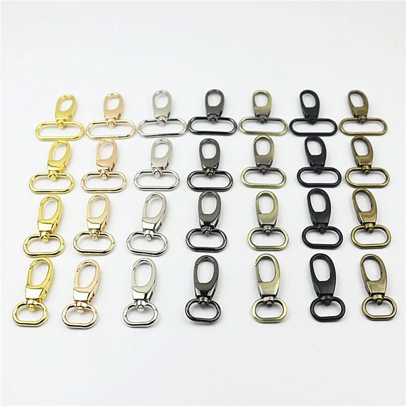 

20pcs 19/25/32/38mm Metal Buckles for Bag Strap Dog Clasp Clip Webbing Swivel Trigger Snap Hook DIY Handbag Bag Hanger Connector