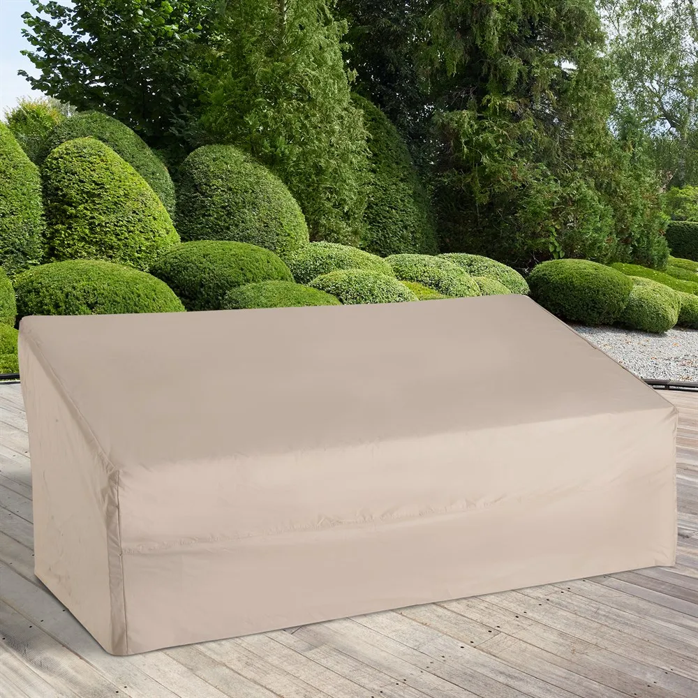 Outsunny Funda Protectora de Banco 3 Plazas Impermeable Exterior Jardín para Sofá Mesas Sillas Barbacoa 218x111x63/101cm