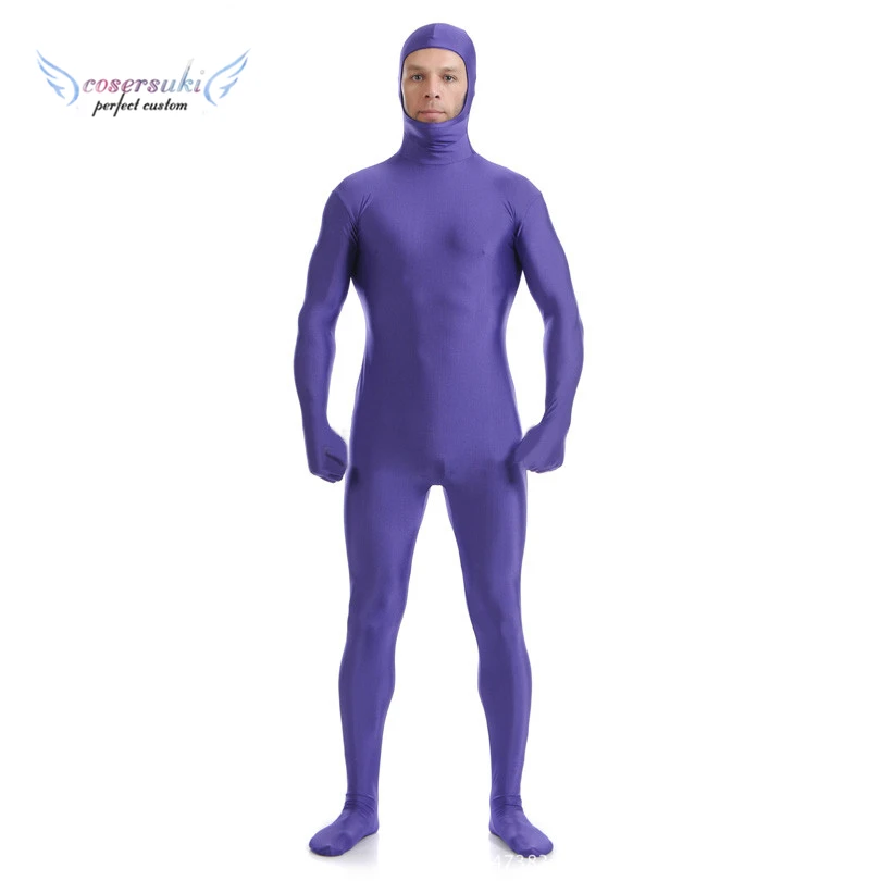 Traje Zentai de corpo inteiro para adultos e crianças, segunda calça justa de pele, Bodysuit Nylon Spandex, trajes Cosplay Halloween