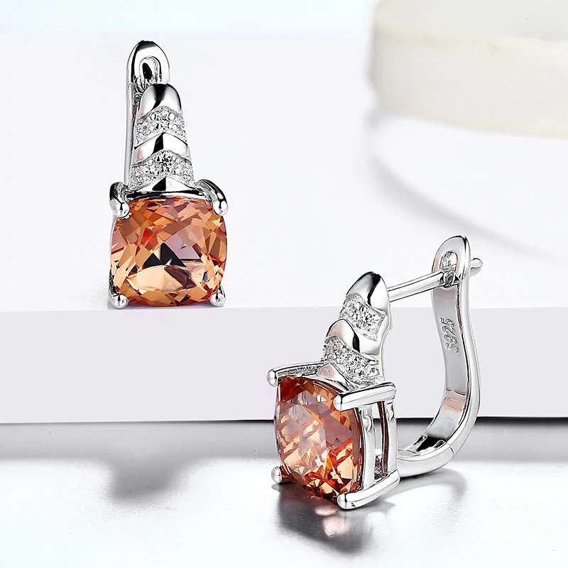Zultanite Sterling Silver Stud Earring for Women Fine Jewelry 4.6 Carats Created Dispore Color Change Stone Classic New Design