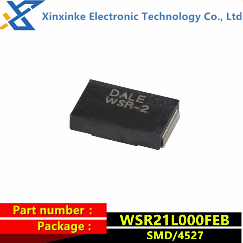 

WSR21L000FEB DALE WSR-2 2W 0.001Ω 1mΩ 4527 SMD .001ohms 2watts 1% 750PPM/C Current sensing resistor New original genuine