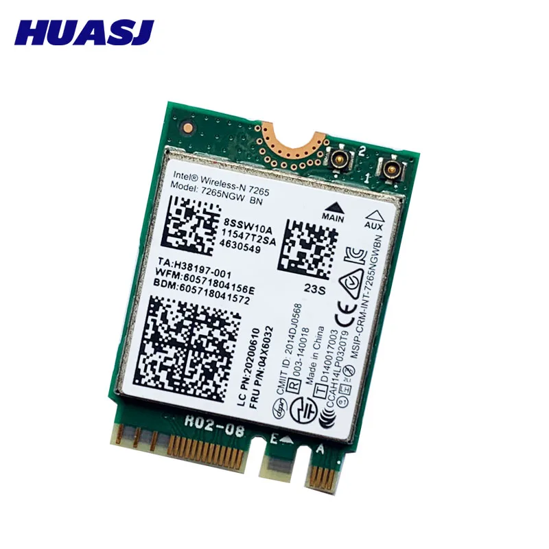 Huasj 7265BN para Wireless-N 7265 NGFF красный wifi 2,4G 300 Мбит/с FRU:04X6032 para ThankPad L450 T450 T550 E450 E550