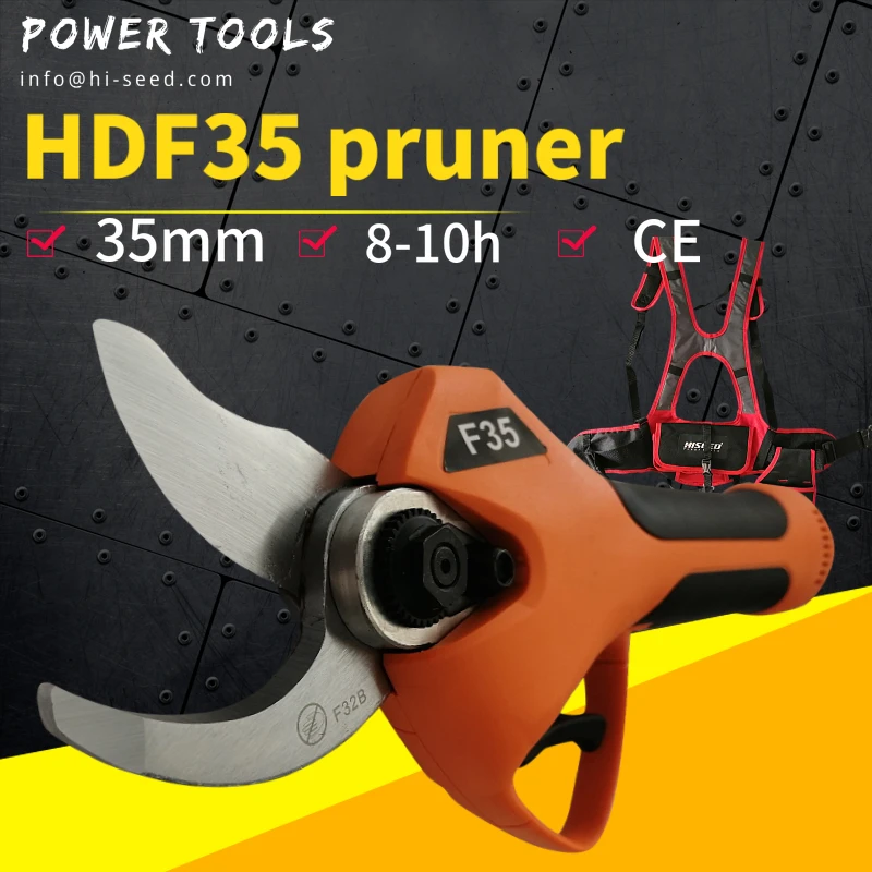 กรรไกรไฟฟ้าของเขา F35 800กรัมในมือ35มม. ตัดแบตเตอรี่กรรไกรตัดแต่งกิ่งสวนและไร่องุ่น