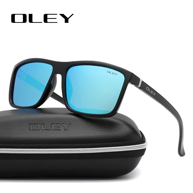 OLEY Men Polarized Sunglasses Brand Vintage Square Driving Movement Sun Glasses Driver Safety Protect UV400 Eyeglasses Y6625