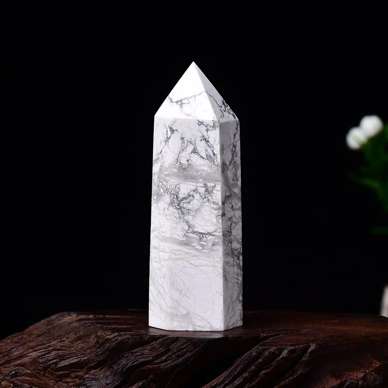 1PC Natural White Turquoise Point Crystal Healing Kallaite Energy stone Natural Quartz Home Decor Reiki Polished Crafts 50-80mm