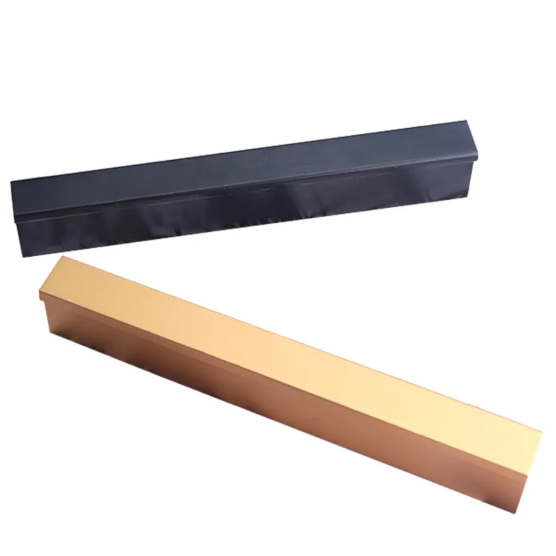 T-shaped Lengthened Furniture Cabinet Handles Gold and Black American Cabinet Handles Modern Minimalist Wardrobe Door Handles