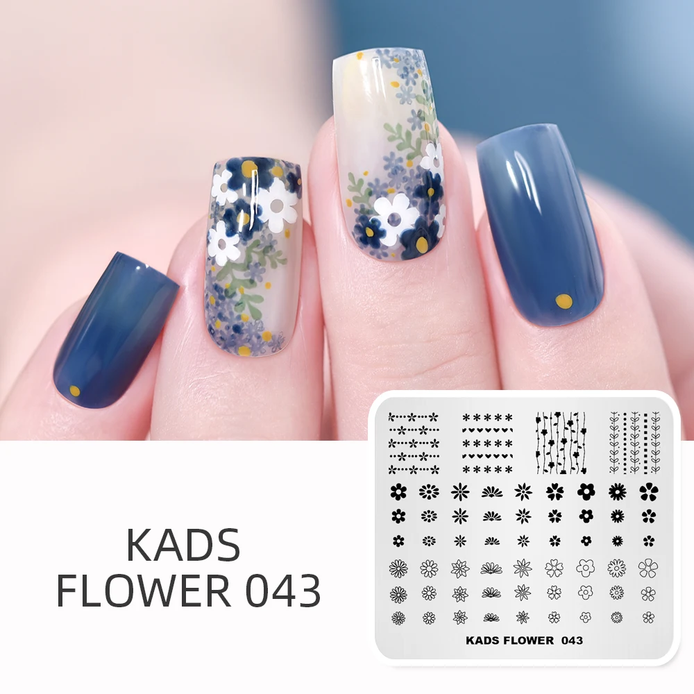 KADS Nail Stamping Plates New Stamp for Nails Flower Leaves Summer Star Rabbit Designs Stamp Template Manicure Stamping Stencil images - 6