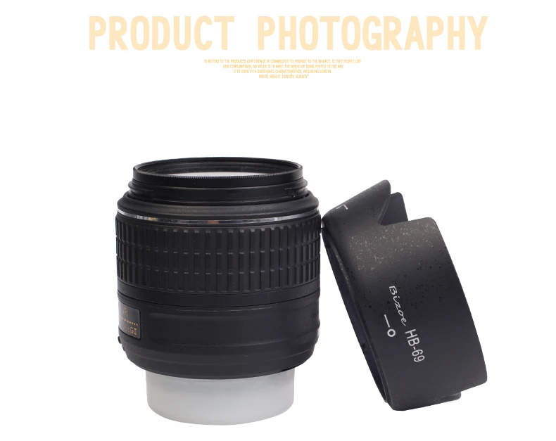 Lens Hood Replace HB-69 for Nikon AF-S DX Nikkor 18-55mm f/3.5-5.6G VR II / 18-55 mm F3.5-5.6 G VR II HB69 HB 69