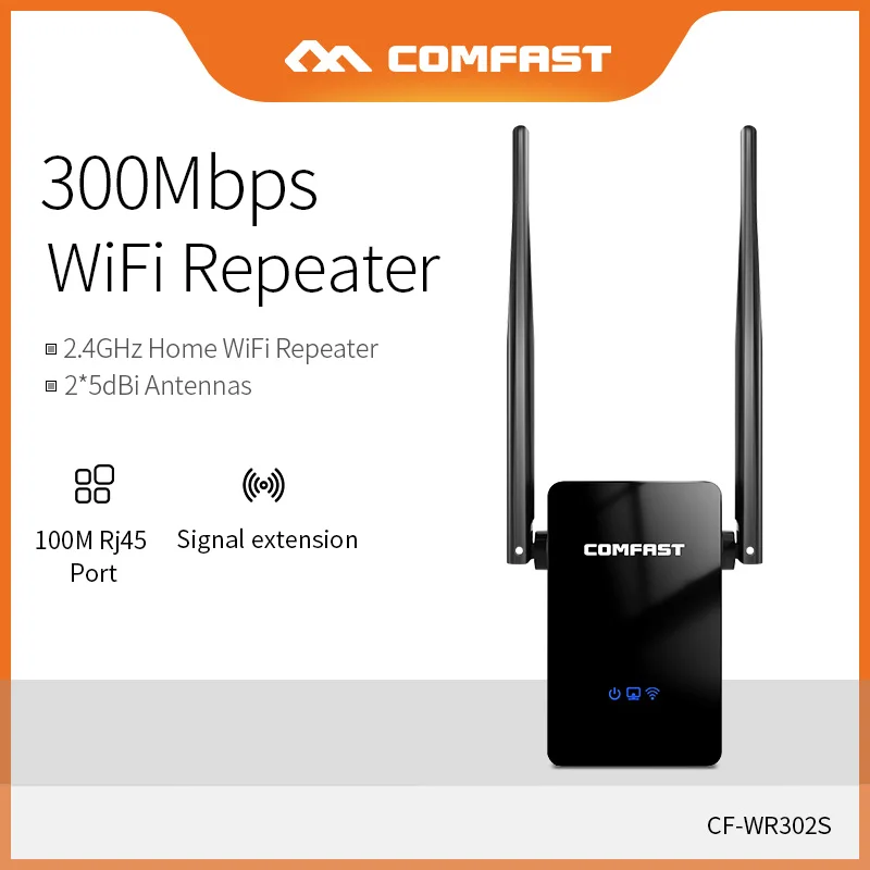 COMFAST Home Use 300Mbps WIFI Signal Extender Wireless Mini Router Repeater Access Point 2.4GHz Wi-fi Amplifier CF-WR302S Rotead