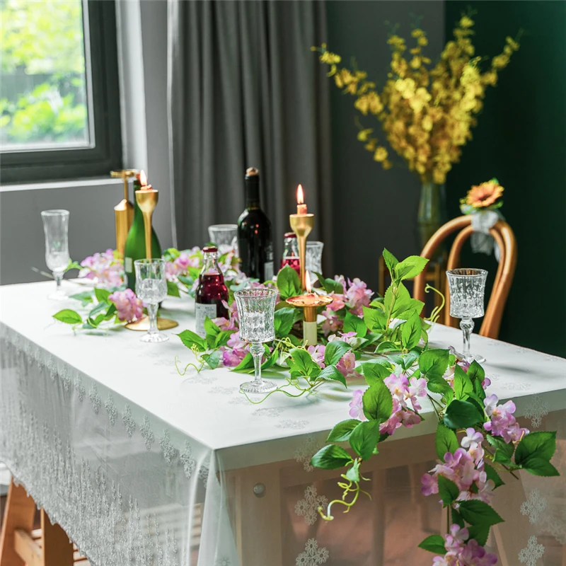 White Lace Tablecloth Wedding Party Decor Table Cloth Rectangular Vintage Embroidery Cover Towel American Luxury Tablecloth
