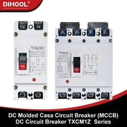 TXCM1Z PV DC Molded Case Circuit Breaker 1P 2P 3P 4Poles Solar Protector 100A 160A 200A 250A 400A 630A PV MCCB 500V 750V 1000V