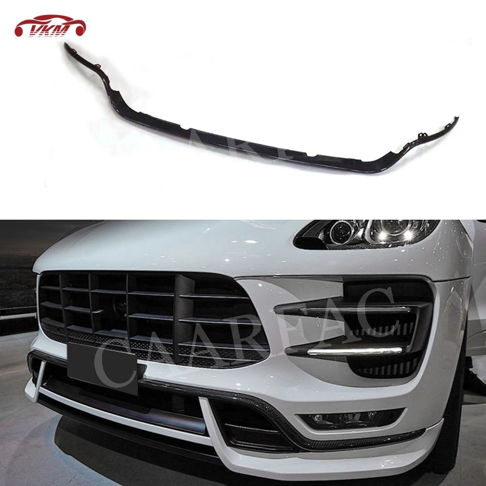 

Carbon Fiber Front Bumper Middle Trunk Trim Decoration For Porsche Macan Turbo 2014-2018 Air Knife Strip Car Styling