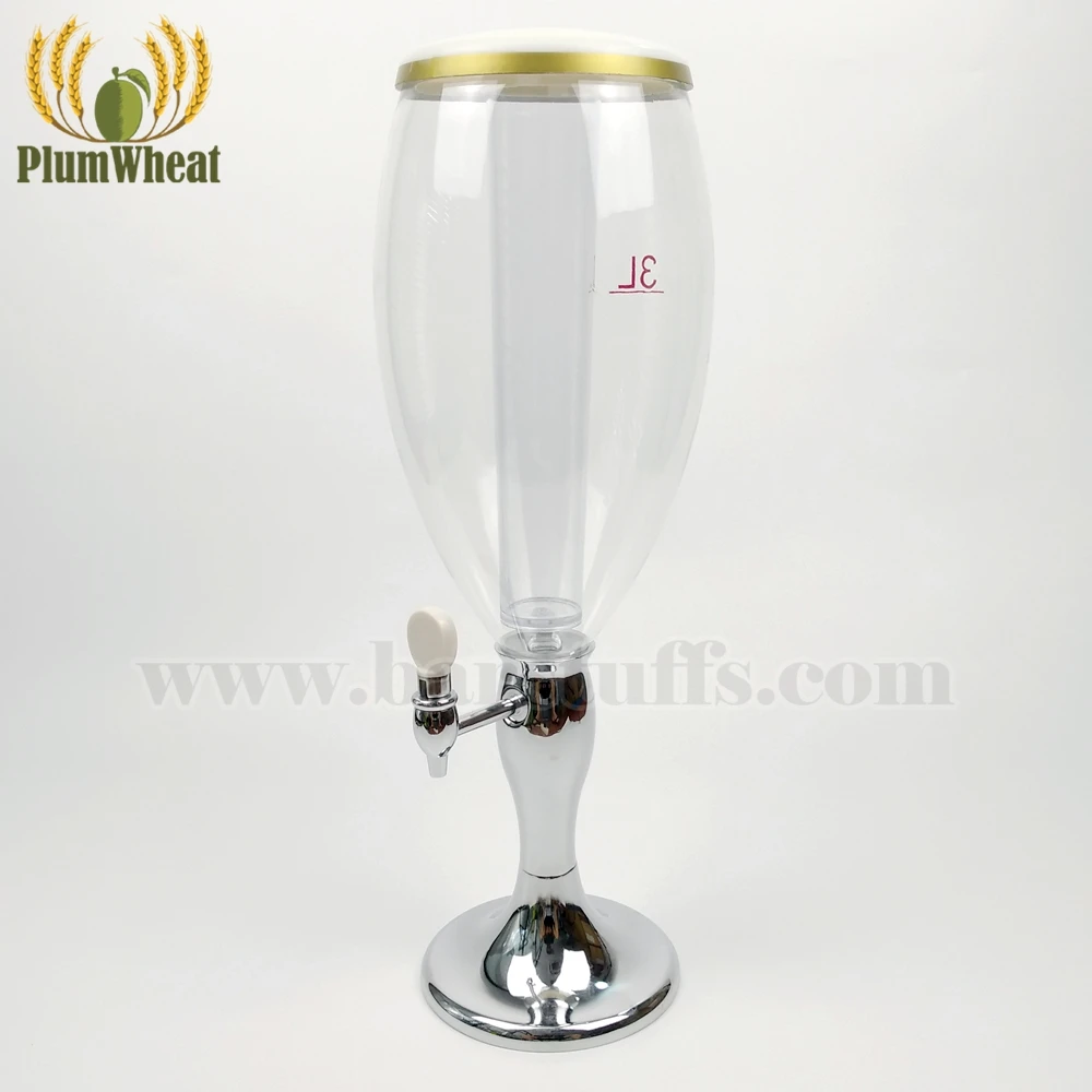 Imagem -03 - Zinc Alloy Base Beer Tower Dispenser com Tubo de Gelo Forma de Cálice Presente para Homem Litros Bt27 Pcs