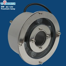6W Led Underwater Light Ip68 Piscina Ac 12V Warm White Cold White Yellow RGB Fountain Lamp Aluminum Body Pool Light