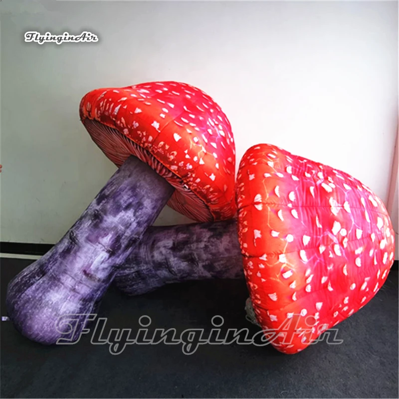 Outdoor Artificial Inflatable Mushroom Replica 2m/3m Customized Plant Balloon Blow Up Mushroom Model For Park And Party Events