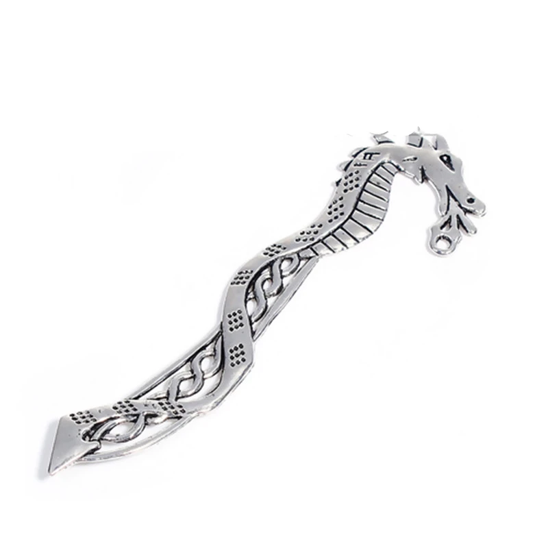 DoreenBeads Zinc Based Alloy Bookmark Dragon Silver Color Charms Accessories Findings 11.5cm(4 4/8\