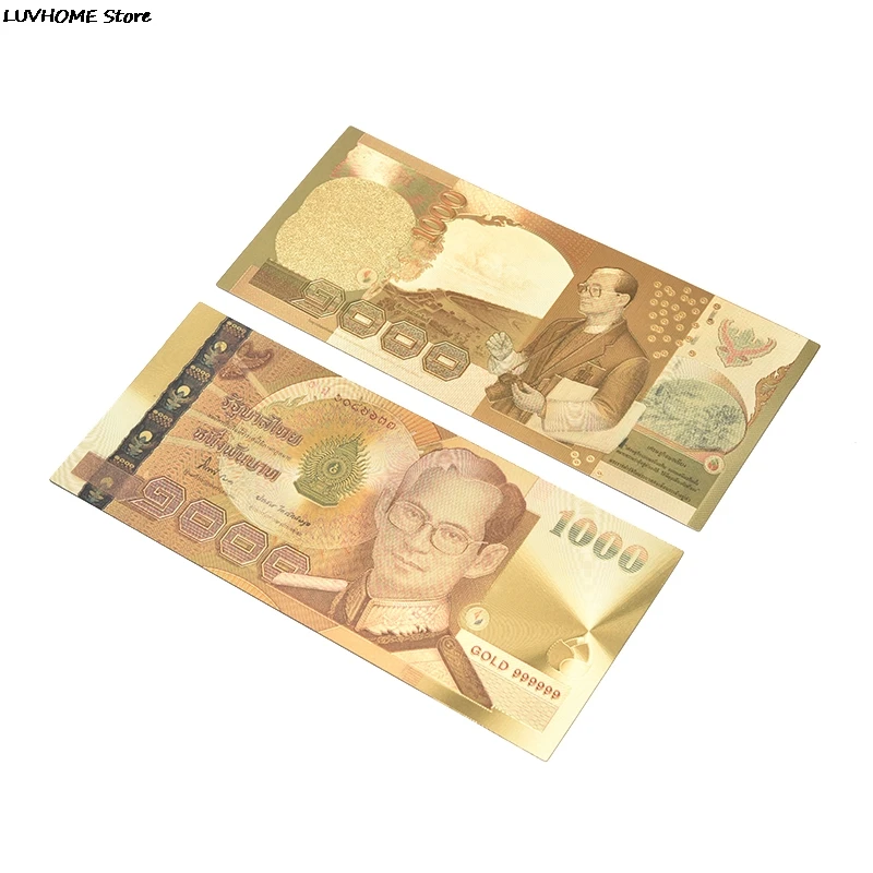 Regalo di banconote placcato in oro collezione e presente di monete placcate in foglia di lamina d'oro normale 1000