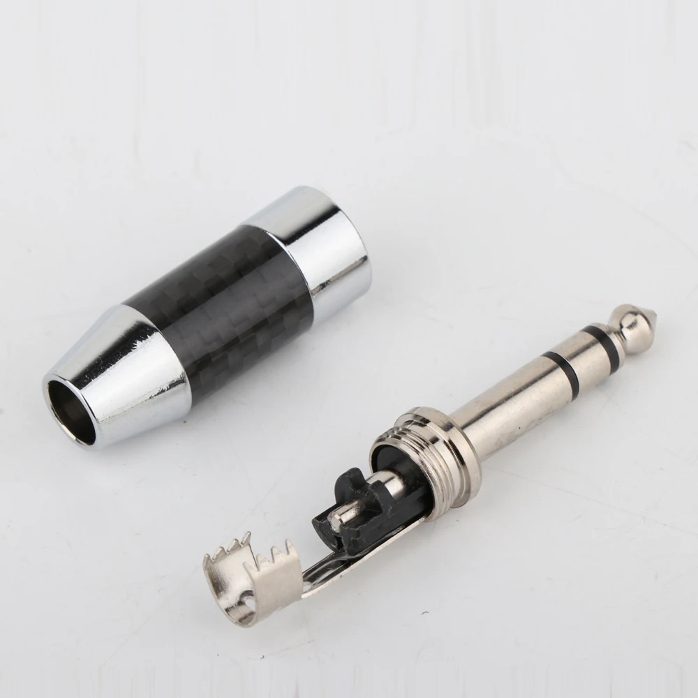 2pieces Headphone Adapter 6.5mm To 2.5 3.5 4.4mm Jack Audio Converter Carbon Fiber 6.35 6.3 6.5 Earphones Male Female Connector