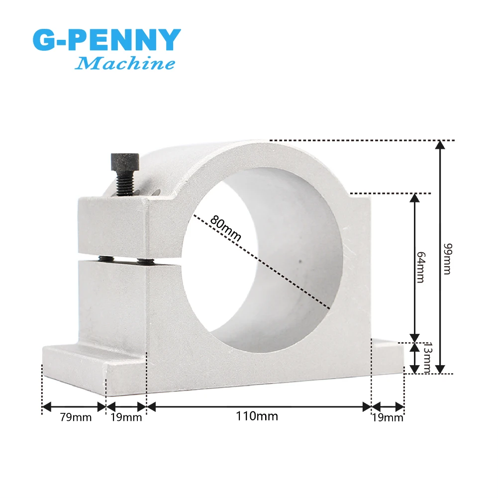 1.5kw ER16 air cooled spindle motor 4 bearings air cooling 1.5 kw CNC milling spindle & 220v 1.5kw inverter VFD & 80mm bracket