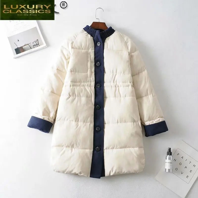 Jaqueta outono roupas de inverno das mulheres 2021 moda para baixo algodão mulher parkas casaco feminino chaqueta de grandes dimensões C317-1205