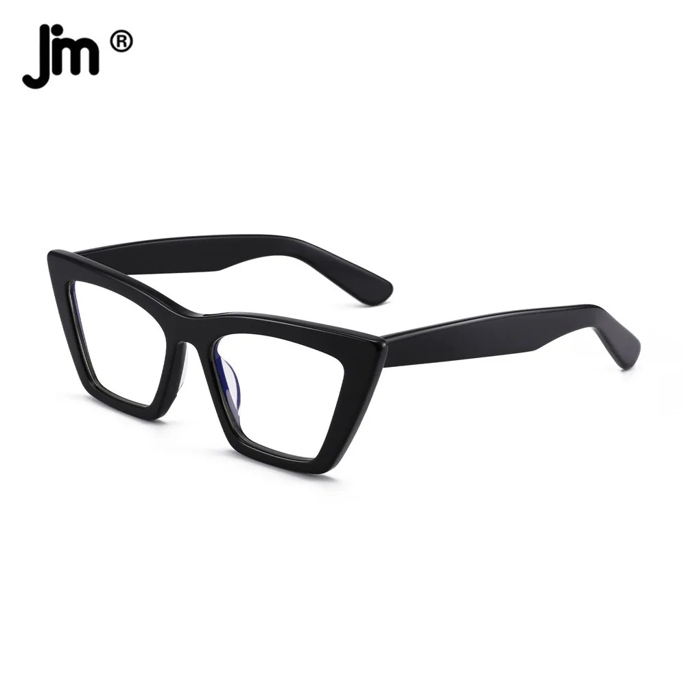 Acetate Frame Cat Eye Blue Light Glasses Women Brand Designer Square Computer Clear Fake Glasses