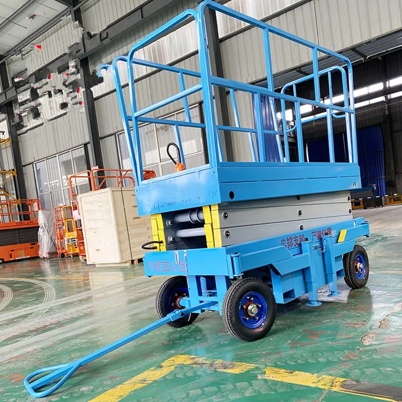 Scissor Cross-Type Electric Platform Semi-Automatic Hydraulic Lifting Dispatching Erolley Portable Elevator Movement