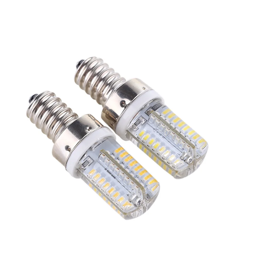 

3W B15 E12 64LED Силиконовая светодиодная лампа Маленькая кукурузная лампа 3014SMD AC220V Замените галогенную лампу