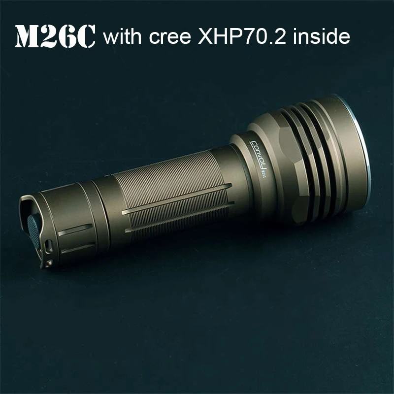 Convoy M26C with XHP70.2 High Powerfull Led Flashlight Linterna 26650 Work  Hunting Camping Lamp Fishing Police Lanterna