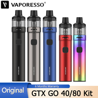 Vaporesso GTX GO 40 Kit 40W 1500mAh Battery 3.5ml Pod GTX GO 80 Kit 80W 3000mAh 5ml Empty Cartridge Electronic Cigarette Vape