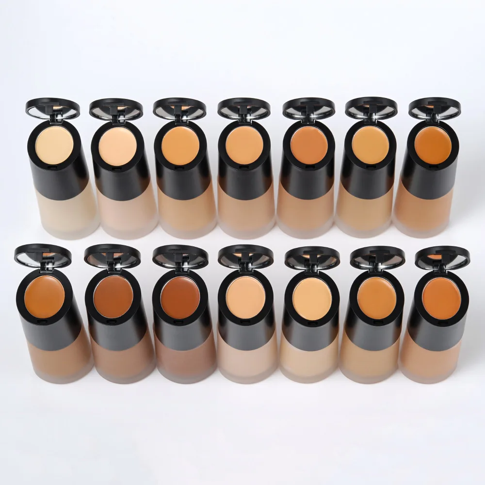 Professional Foundation Concealer Bulk Custom Liquid Foundation Creamy Concealer 2 in 1 Makeup Private Label Cosmetics Wholesale