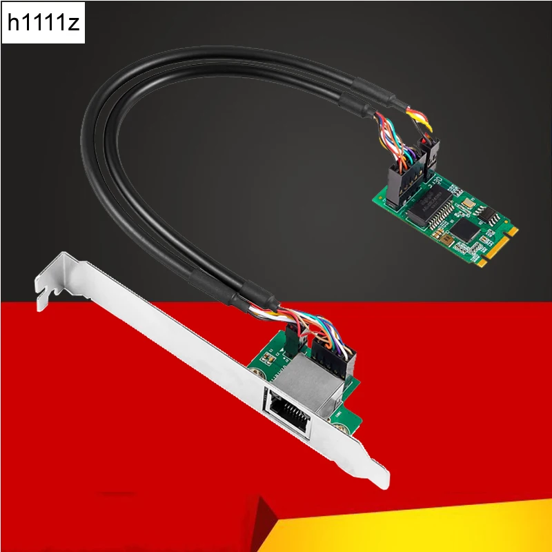 Kartu Jaringan 2.5G M2 Ke RJ45 1 Port 2500Mbps M.2 B Kunci M Kunci untuk PCIe 2.5Gb Kartu Ethernet Kartu Pengendali LAN untuk Chip Intel I225