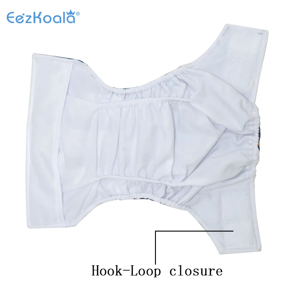 EezKoala-Couche-culotte lavable et écologique pour bébé, 4 pièces/ensemble, ajustable, réutilisable, pour 3 à 15kg, avec une poche