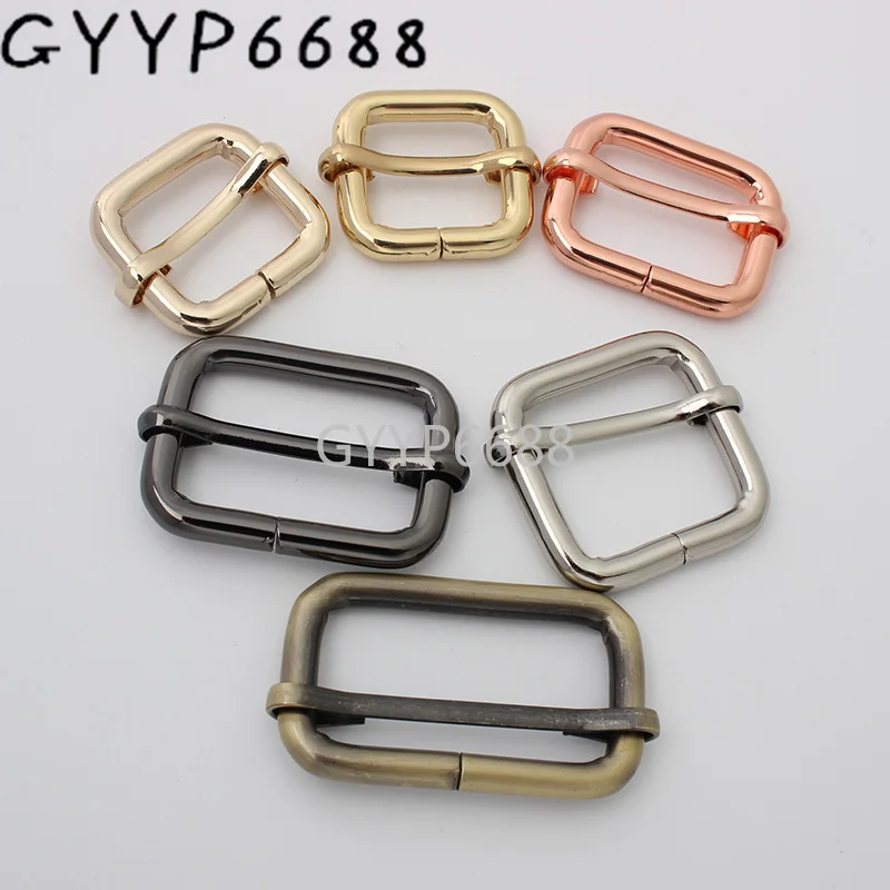 10-30-100pcs 6 colors 20mm 25mm 26mm 32mm 38mm inner rose gold metal pin buckle fpr chain bag adjustable pin buckle