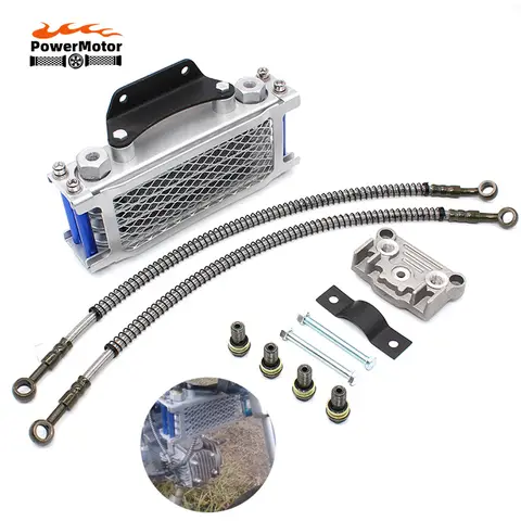 Motorcycle Oil Radiator Kit Supermoto Universel Accessories Dirt Bike Motocross 50 110 140 for Honda Monkey 125 Moto Oil Cooler