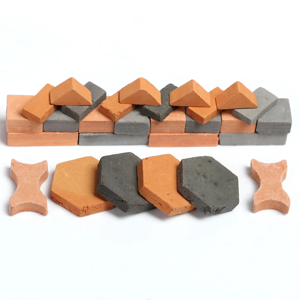 40/50/70PCS Sand Table Simulation Brick DIY Building Scenery Portable Miniature Durable Kids Decorative Toy Landscape Modelling